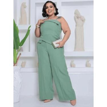 Imagem de Conjunto Feminino Alfaiataria de Duas Peças estilo Elegante Plus Size 