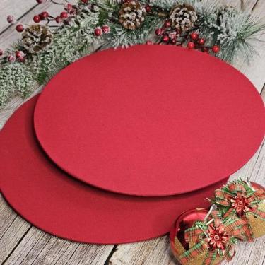 Imagem de Kit Mesa Posta Natal 4 Capa Sousplat Poá Xadrez Floral Lisa - Criarte 