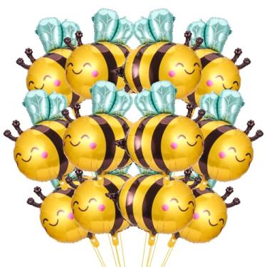 Imagem de Happy 1st Bee Day Decorations Daisy Balloons So Sweet to Bee One First Birthday Decorations Fun to One Decoration for Baby Shower 1 Year Old Birthday Party Milestone Supplies (Yellow Black)
