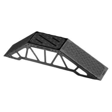 Imagem de Dynwave Acessórios para ponte de rampa de obstáculos de carro RC, adereços de cena de escalada portáteis, aço inoxidável realista para TRX4M SCX24, Preto