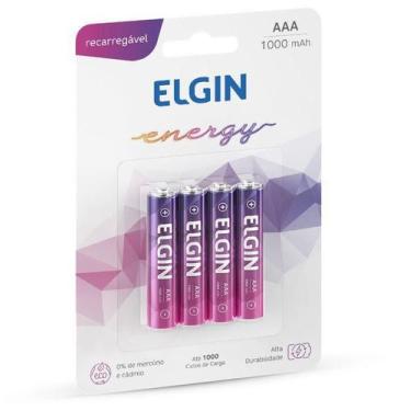 Imagem de Pilha Recarregável  Elgin AAA C/4 1000 MAH, 4