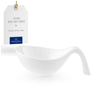 Imagem de Bowl 600mL com Alça, Estilo Contemporâneo, Material de Porcelana e Formato Curvo, Villeroy Boch, Branco