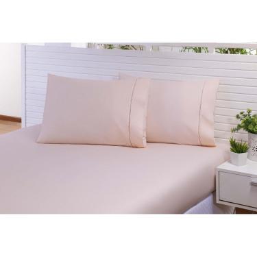 Imagem de Lençol Queen 3 Peças C/Elástico Percal 100% Algodão 200 Fios