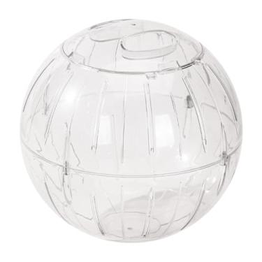 Imagem de Dualoai Bola de exercício para hamster, roda de corrida, ventilação, brinquedo divertido e transparente, bola de corrida para hamsters anões, acessórios