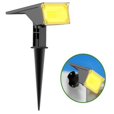 Imagem de Refletor Ecoforce Solar 6 Led 50x Mais Forte Colorida Verde Branco Que