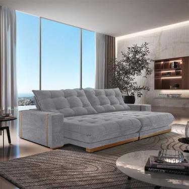 Imagem de Sofá Retrátil Guaxupé 1,80M 02 Lugares Molas Ensacadas TXR, Prata