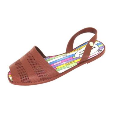 Imagem de Sandália Feminina adulto AVARCA 50007 - Miss Miss, Camel, 36