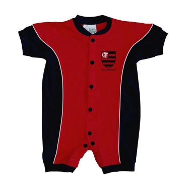Imagem de Macacão Bebê Flamengo Curto Torcida Baby