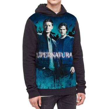 Imagem de Moletom Com Capuz Supernatural Winchester Ref:242 - smoke, Preto, GG