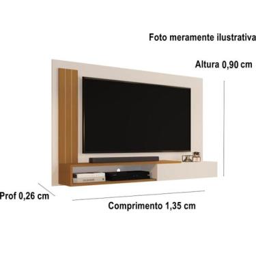 Imagem de Painel TV Smart até 50 Polegadas Math com porta Cores - MJM Casa dos m