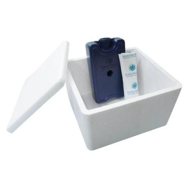 Imagem de Kit Caixa Isopor 1,5L Litro e 1 Gelo 200ml e 1 Gelo 45g Parede Simples