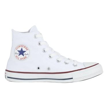 Imagem de Tênis Converse All Star Casual Hi Branco - Cano Médio, Original, Confortável, Unissex, Ideal para o dia a dia. (Branco, BR, Adulto, Numérico, 33)