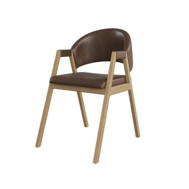 Imagem de Cadeira Suellen Luxo Reforçada Para Mesa De Jantar - Balaqui Marrom Escuro