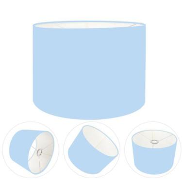 Imagem de Cúpula Abajur Cilíndrica Cp-7022 Ø45x30cm Azul Bebê - Vivare