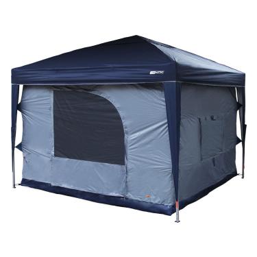 Imagem de NTK, Barraca para Gazebo 3x3m em Poliéster Impermeável, para Acampamentos e Eventos, Transform, Cinza e Preto