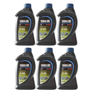 Imagem de Óleo Motores de Popa 2 Tempos Yamalube TCW3 1 Litro Kit Com 6 Litros -