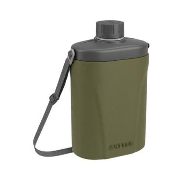 Imagem de Cantil Garrafa Térmica 1 Litro Para Agua Com Alça - Soprano, Verde