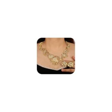 Imagem de Missgrace Brinco feminino vintage boho banhado a ouro prata anos 20 falso pérola floco de neve gargantilha conjunto de brincos noiva pérola falsa strass prata colar brinco para baile bar festa