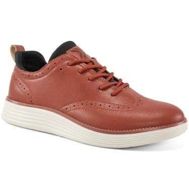 Imagem de Sapatos Oxfords masculinos: Tênis Derby Respirável Flat Fashion Confortável Leve Casual Tênis de Caminhada para Negócios, Marrom, 40
