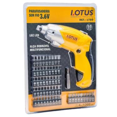 Imagem de PARAFUSADEIRA SEM FIO 3.6V 54 ACESSORIOS LOTUS