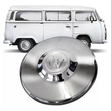 Imagem de Jogo 04 Calotas Roda Cromada Kombi Clipper Fusca Plastica - TOP - MPS0