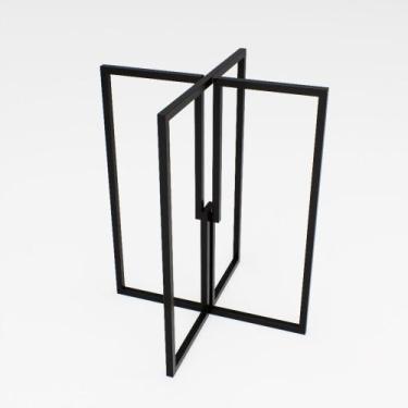 Imagem de Pé de Mesa de Ferro Preto Para Tampo Redondo ou Quadrado - Don Castro 