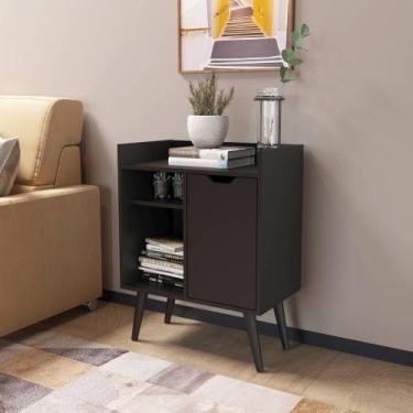 Imagem de Balcão Aparador Barzinho multifuncional 60cm AP2310 Tecnomóbili, Preto