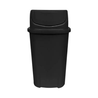 Imagem de Lixeira em Polietileno com Tampa Basculante 60 Litros - LP, Preto