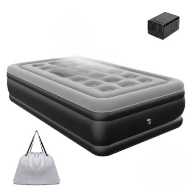 Imagem de Colchão Inflável com Bomba Elétrica Inclusa - Pronto em Minutos para Conforto Premium em Viagens e em Casa(F【191 * 100 * 36cmSem travesseiro】)