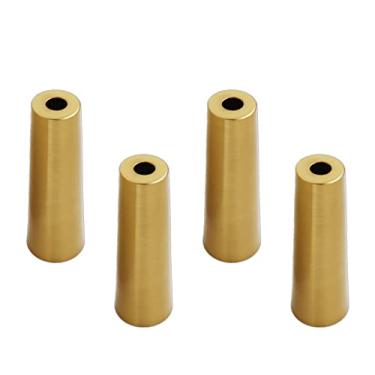 Imagem de 4 peças de tampa de perna de cadeira de metal, capas de perna de móveis TTZEZE para pés de cadeira pontas de proteção de piso redondas ferragens decorativas de luxo para mesa sofá armário cômoda