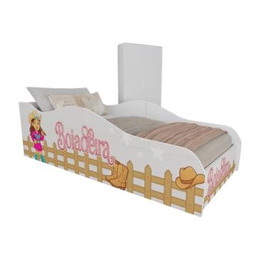 Imagem de Cama Infantil Boiadeira Kids 158 Cm Tema Sertanejo Ana Castelo Caminha Princesas Estilo Fazenda Quarto Da Criança Resistente E Segura Com Colchão