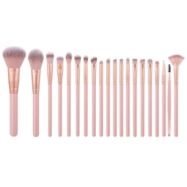 Imagem de 20 pincéis de maquiagem macios ao toque, pincel de maquiagem em pó, pincel de blush, pincel de sombra para maquiagem diária no rosto