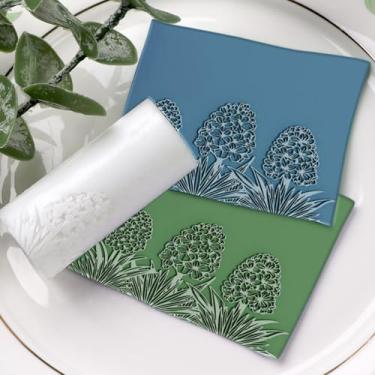 Imagem de Rolo de textura de argila de polímero, rolo de argila de polímero para fazer brincos, funciona com cortadores