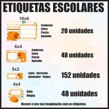 Imagem de Etiqueta Adesiva Escolar em Vinil Tema Personagem Diversos - Dekal Dec