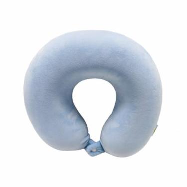 Imagem de Almofada De PescoçO De PelúCia Macia, Uma Almofada De Viagem ErgonóMica(Azul Claro)