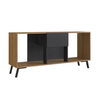 Imagem de Rack Tv 50 Polegadas 01 Gaveta 136cm Preto Mel Proddy Preto Mel