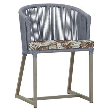 Imagem de Cadeira De Jantar Noronha Alumínio Fendi E6 Trama  Prata