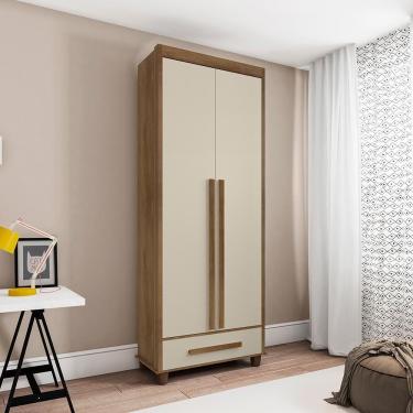 Imagem de Guarda Roupa Com 2 Portas Trento Cinamomo Off White