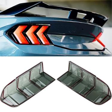Imagem de MobiWheels Capas de luz traseira para Ford Mustang 2024-2025 | Protetores de lente à prova d'água de plástico ABS | Atualização de estilo personalizado de fácil instalação para entusiastas de carros e