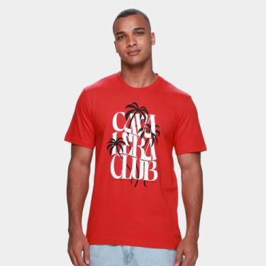 Imagem de Camiseta Cavalera Comfort Coconut Tree Masculina, Vermelho, GG
