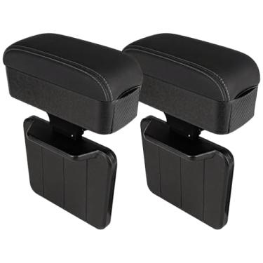 Imagem de Generic Caixa de armazenamento de apoio de braço para carro, altura ajustável, organizador versátil, protetor de console central, ajuste universal para muitos veículos