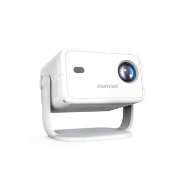 Imagem de Alwtniet Projetor inteligente L018 NTV, 1080p Native 400 ANSI Auto Focus Auto Keystone Mini projetor portátil com Play Store, controle remoto de voz ChatGPT Android 13 Home Video Proyector