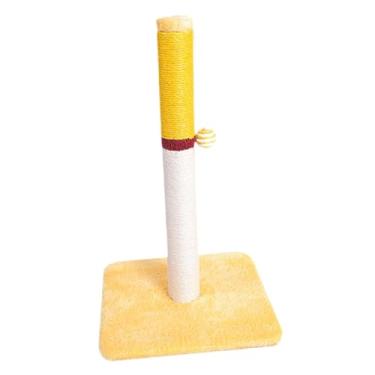 Imagem de Whtkoph Arranhador para Gatos com Base Afiada, ao Desgaste, Protege Sofás e Pisos, Versátil, Brinquedo Interativo e Divertido para Pets, Yellow 61 Cm H