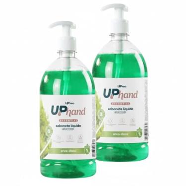 Imagem de Kit 2 Sabonetes Líquidos Glicerinados 1L Erva Doce Up Hand c/Pump Dispenser UPPRO
