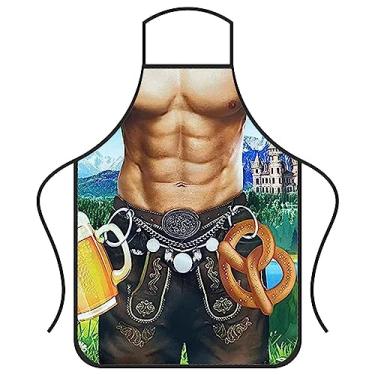Imagem de avental alemão do festival da cerveja | Cozinha Bávara Cozinhar Avental para Beer Festival | Avental bávaro para festival de cerveja feminino e masculino para churrasco cozinha Hoghaki