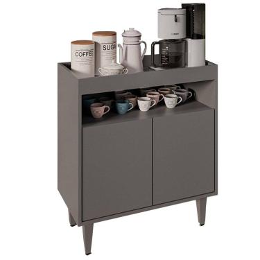 Imagem de Aparador Buffet Cantinho Do Café 70,5cm Marie Grafite M12 - D'rossi