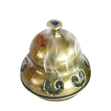 Imagem de Queimadores de incenso, decoração de suporte de incenso de cabaça | Ornamento estético vazado de metal para meditação, ioga, quarto, melhoria da casa, relaxamento espiritual