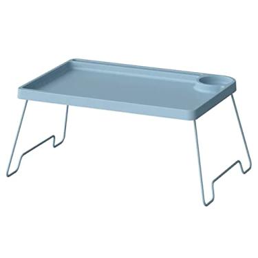 Imagem de Bandeja portátil, mesa dobrável de 52 x 35 cm, mesa para laptop, mesa para laptop, mesa de cama para laptop para café da manhã, leitura, desenho, escrita, trabalho