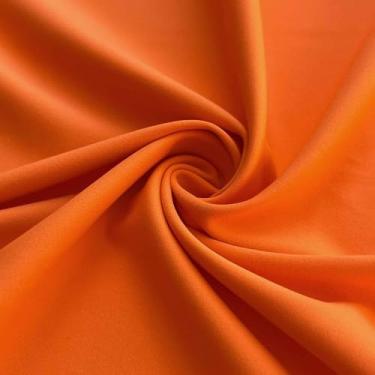 Imagem de Tecido de elastano de nylon laranja, tecido esportivo fosco da The Yard, 80% nylon, 20% elastano, elasticidade em 4 direções 152 cm de largura para esportes, dança, ioga, costura - 1 jarda
