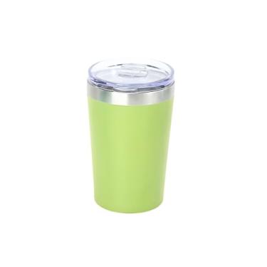 Imagem de Copo Térmico de Aço Inoxidável 350ml com Tampa Giratória Antiderrapante - Design Duplo Isolante e Impermeável (Verde Menta)